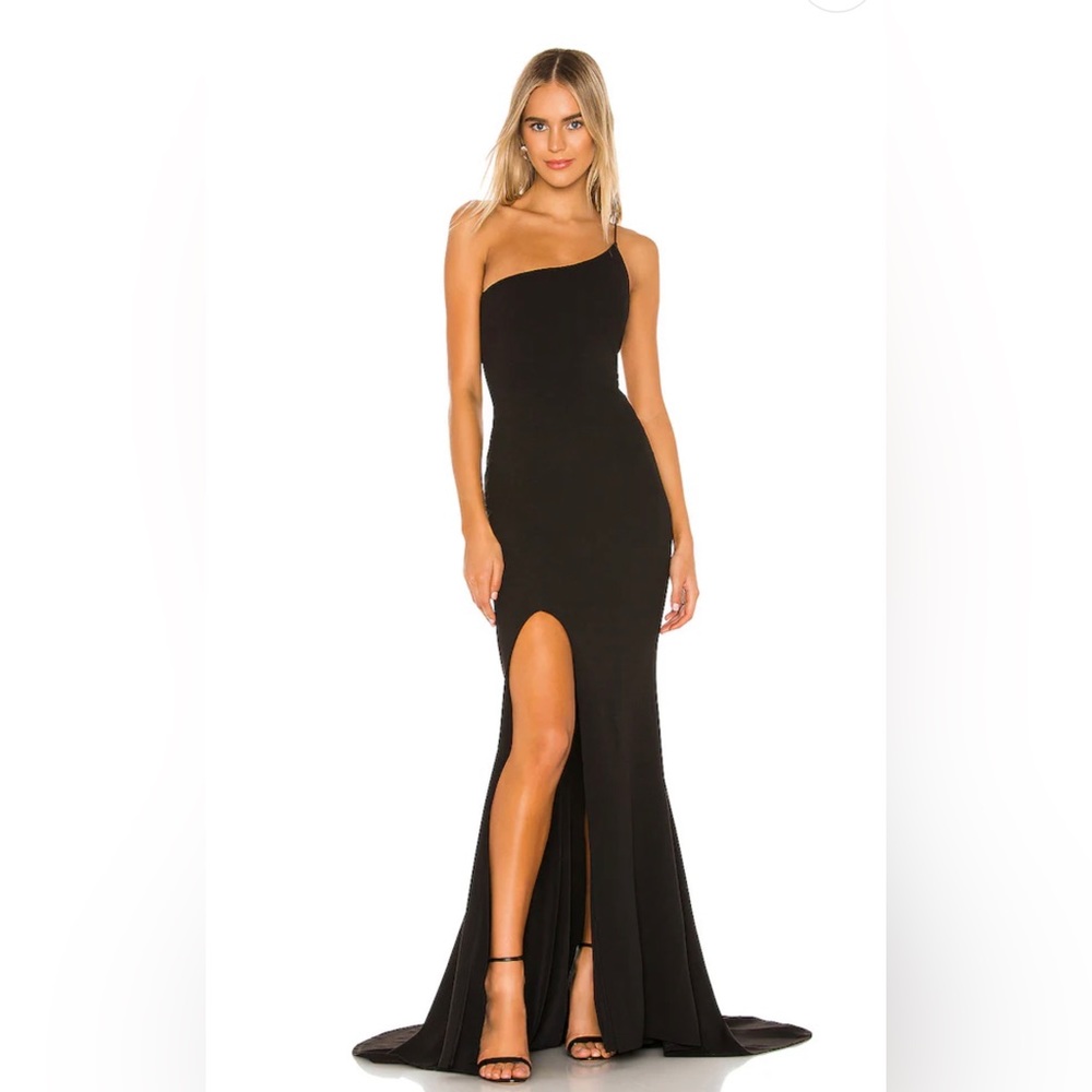 Nookie Jasmine One Shoulder Gown in Black